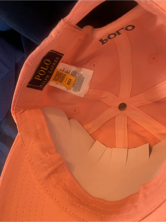 Ralph Lauren Coral Baseball Cap with Navy Pony main image 5